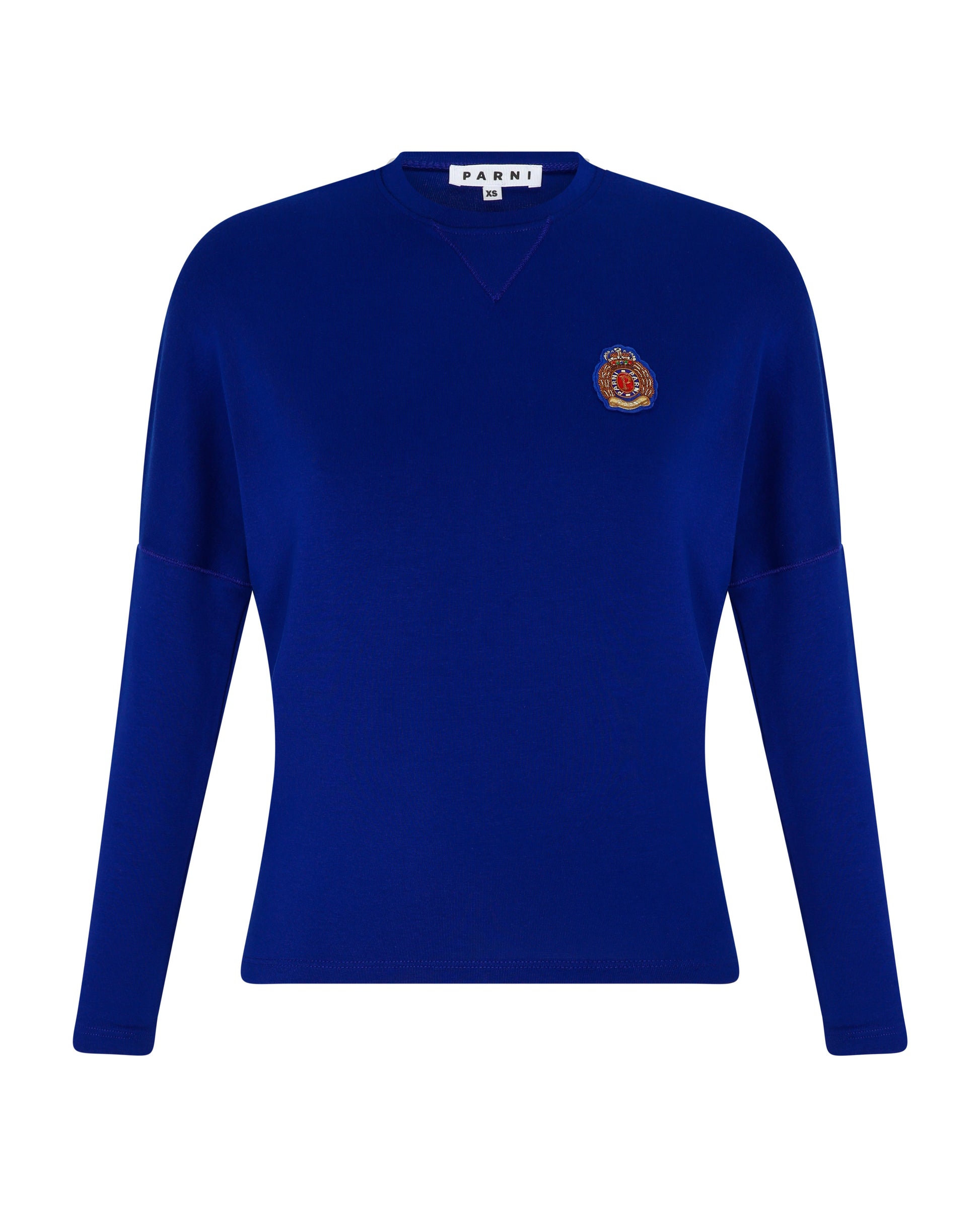 Royal Blue Classic Parni Emblem Dolman Tee.