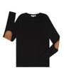 Black Classic Elbow Patch Tee.