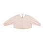 Cropped Poplin Contrast Collar Shirt blush.