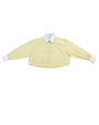 Cropped Poplin Contrast Collar Shirt Yellow.