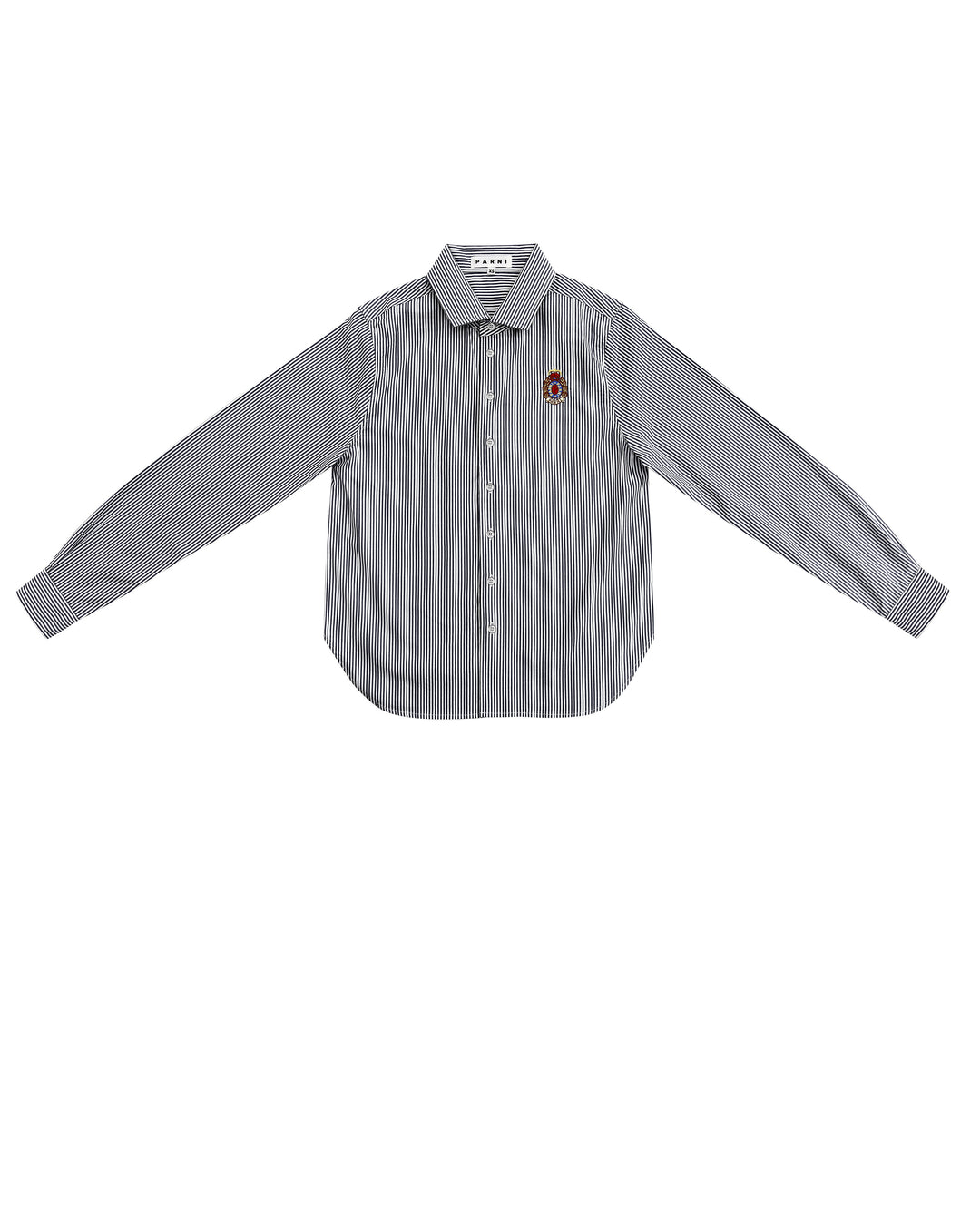 Signature Striped Poplin Shirt Black.