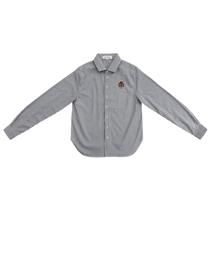 Signature Striped Poplin Shirt Black.