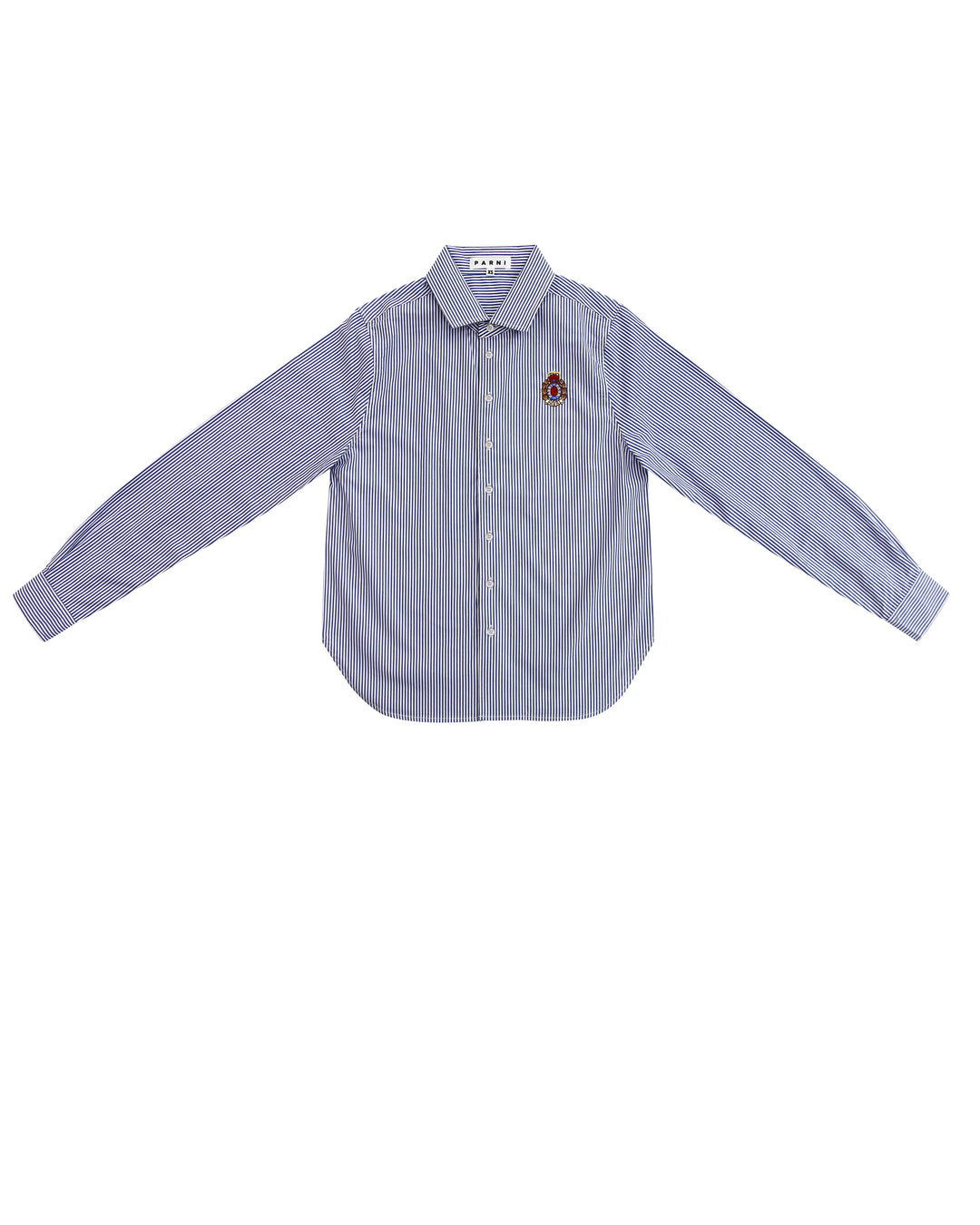 Signature Striped Poplin Shirt blue.