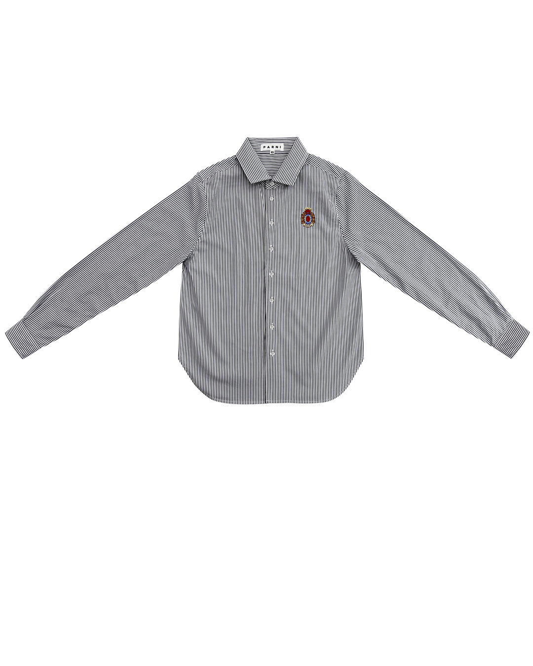 Black/White Signature Striped Poplin Shirt.