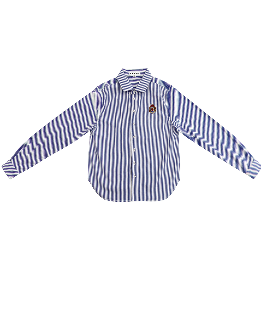Navy/White Signature Striped Poplin Shirt.