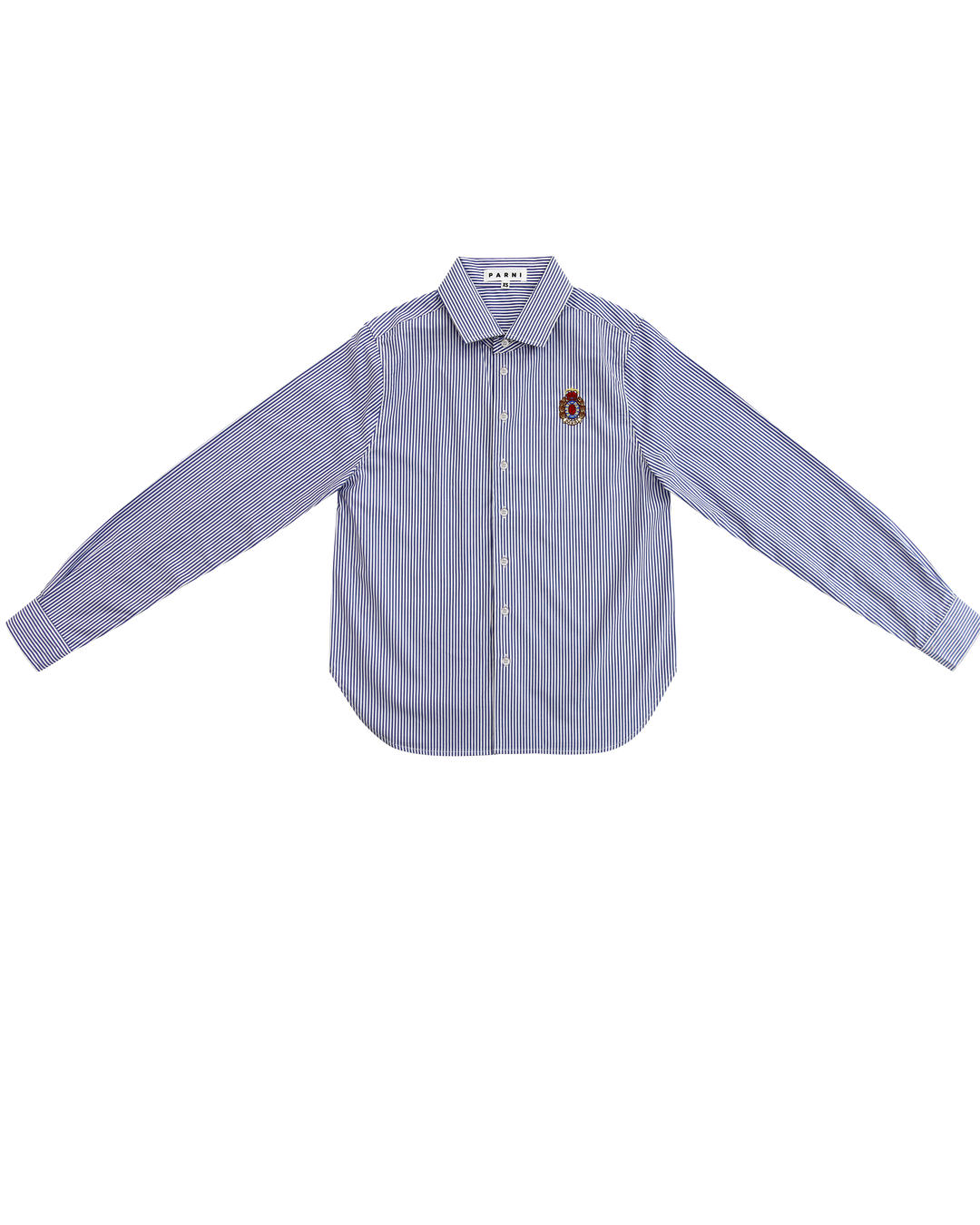 Navy/White Signature Striped Poplin Shirt.