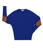 Royal Blue Elbow Patch Dolman Tee.