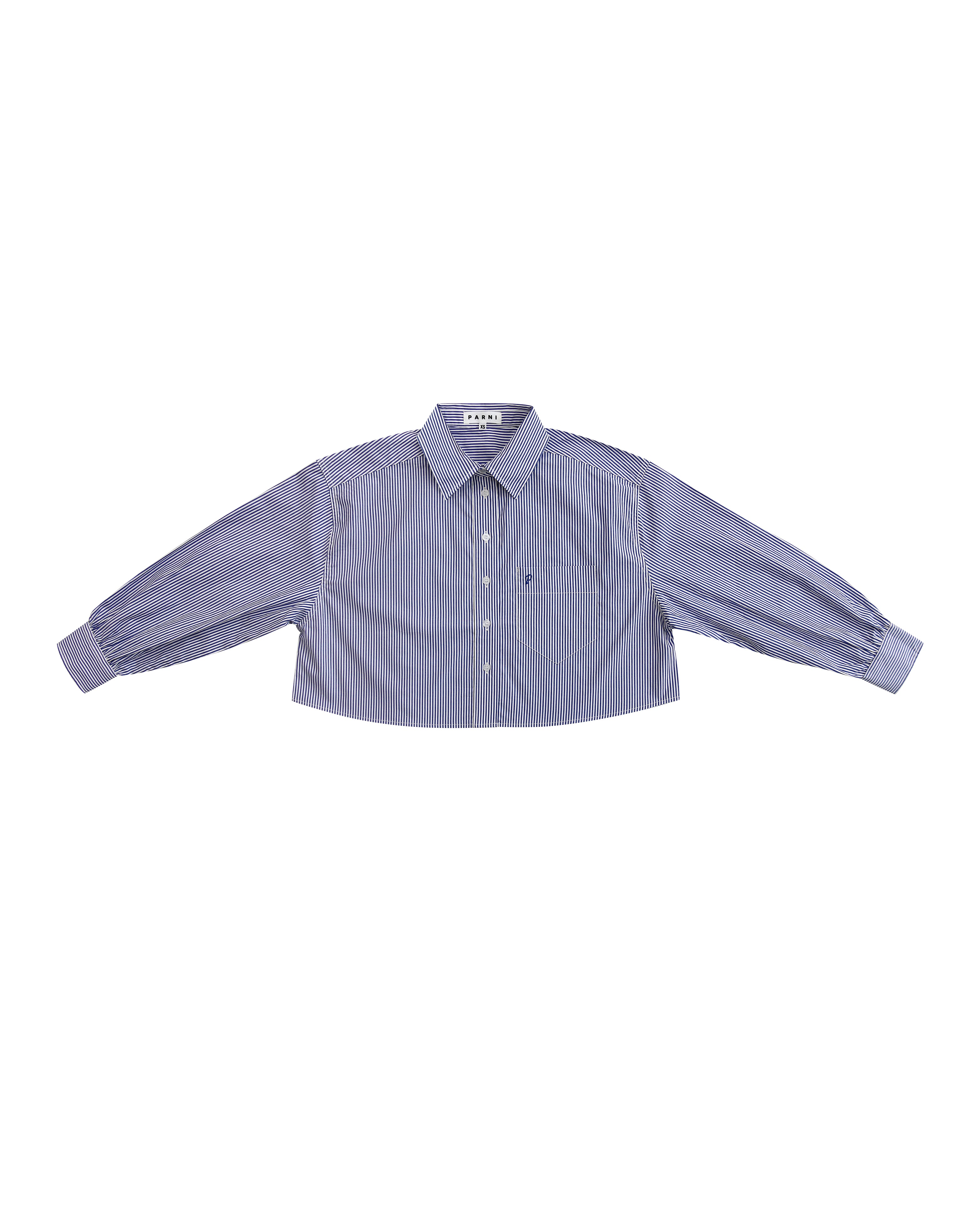 Striped Poplin Cropped Shirt – Parni