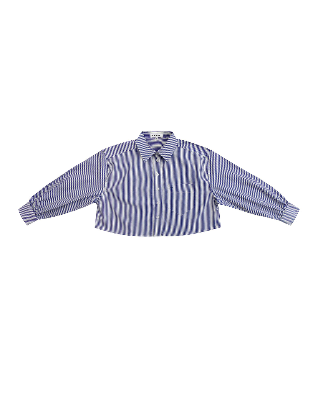 Striped Poplin Cropped Shirt