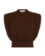 Brown vest on white background.