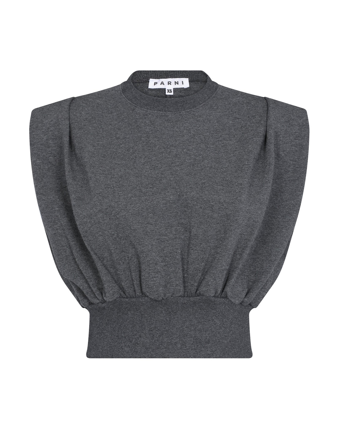 Grey vest on white background.