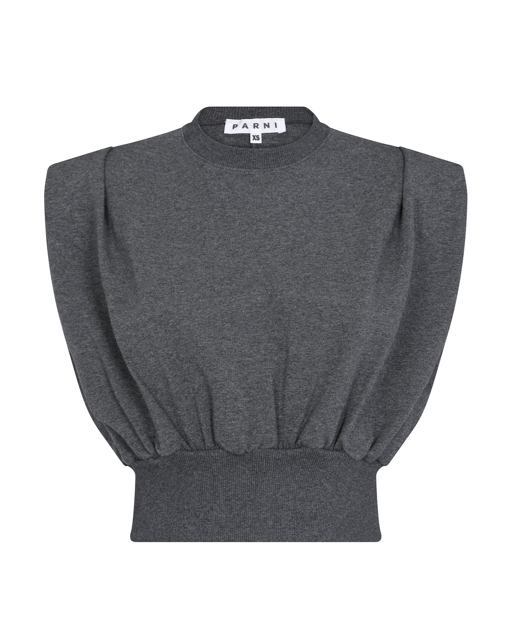Grey vest on white background.