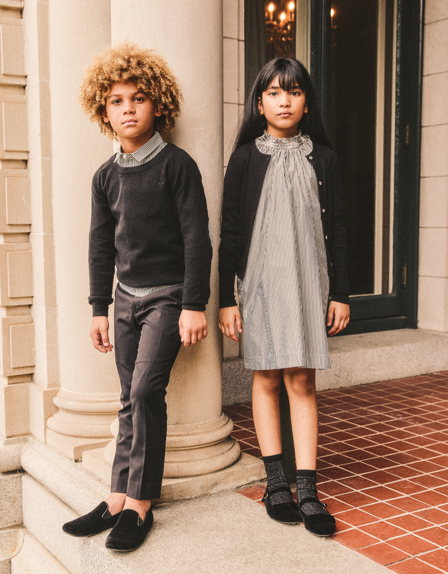 Skinny Stripe Taffeta Dress