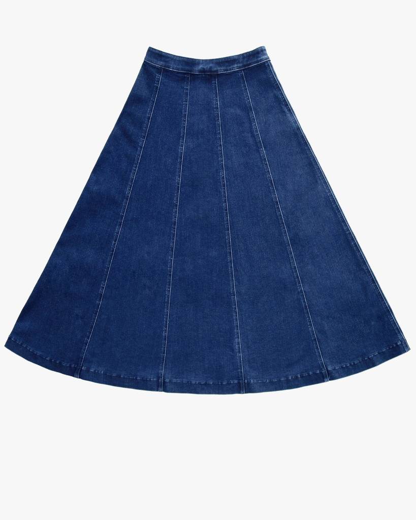 The Paneled Denim Maxi – Parni