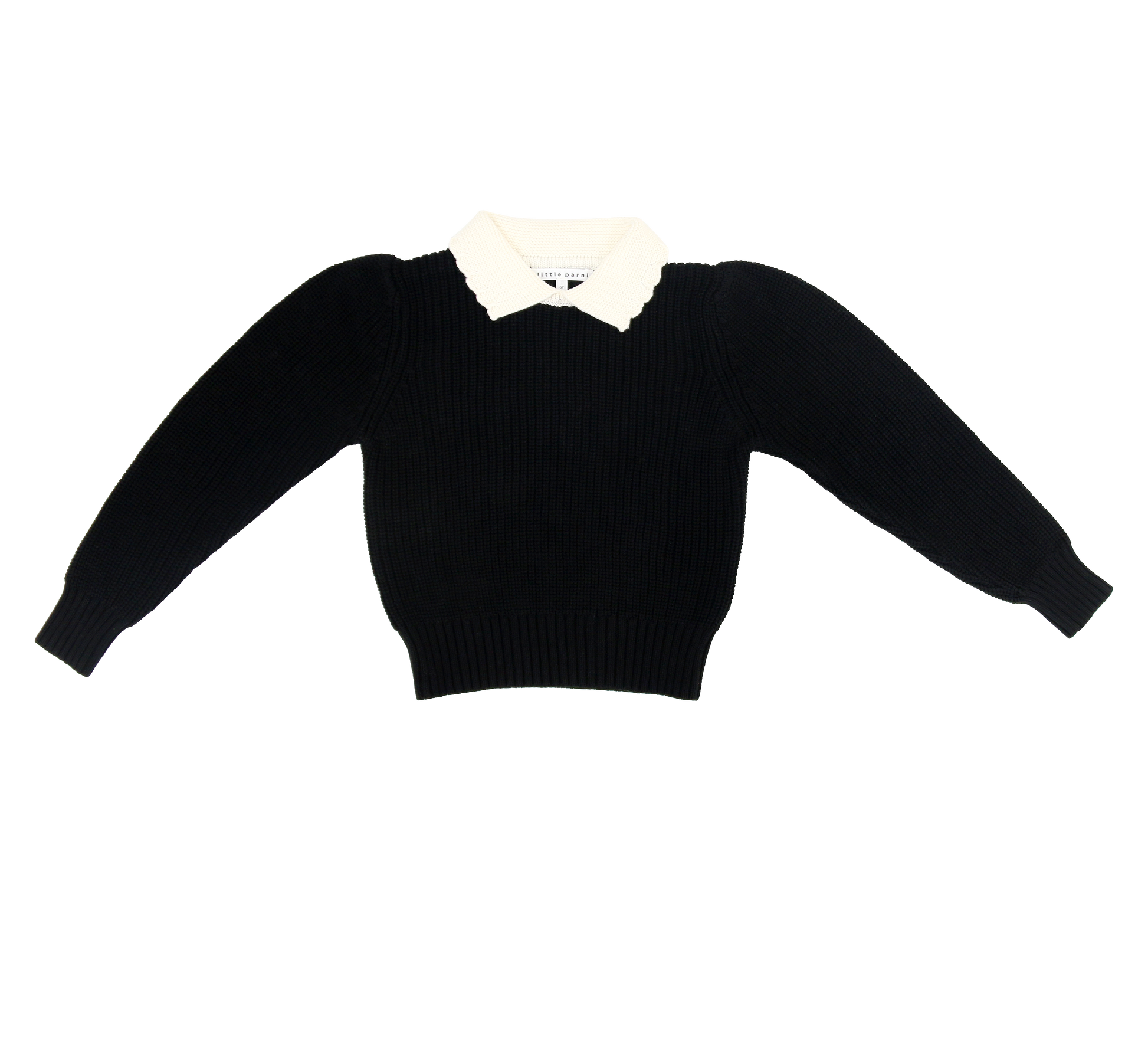 Girls Collared Sweater Black