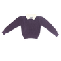 Girls Collared Sweater Plum