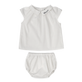 Two-piece Cotton Set With Bloomers white.
