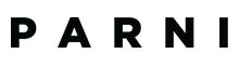 The word 'PARNI' in bold black uppercase letters centered on a solid white background.