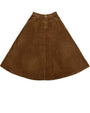 Brown Corduroy Skirt on white background.