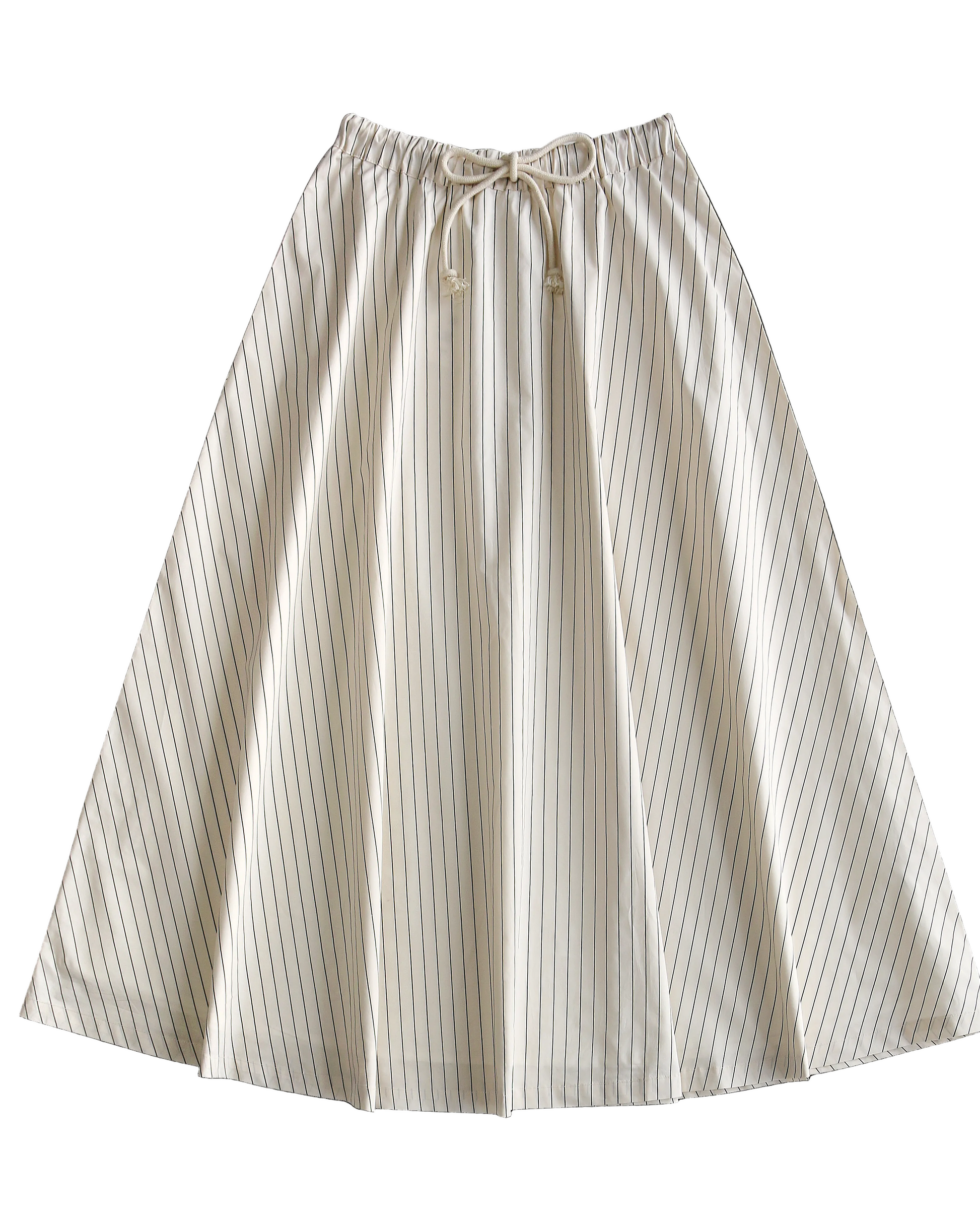 Striped skirt on a white background