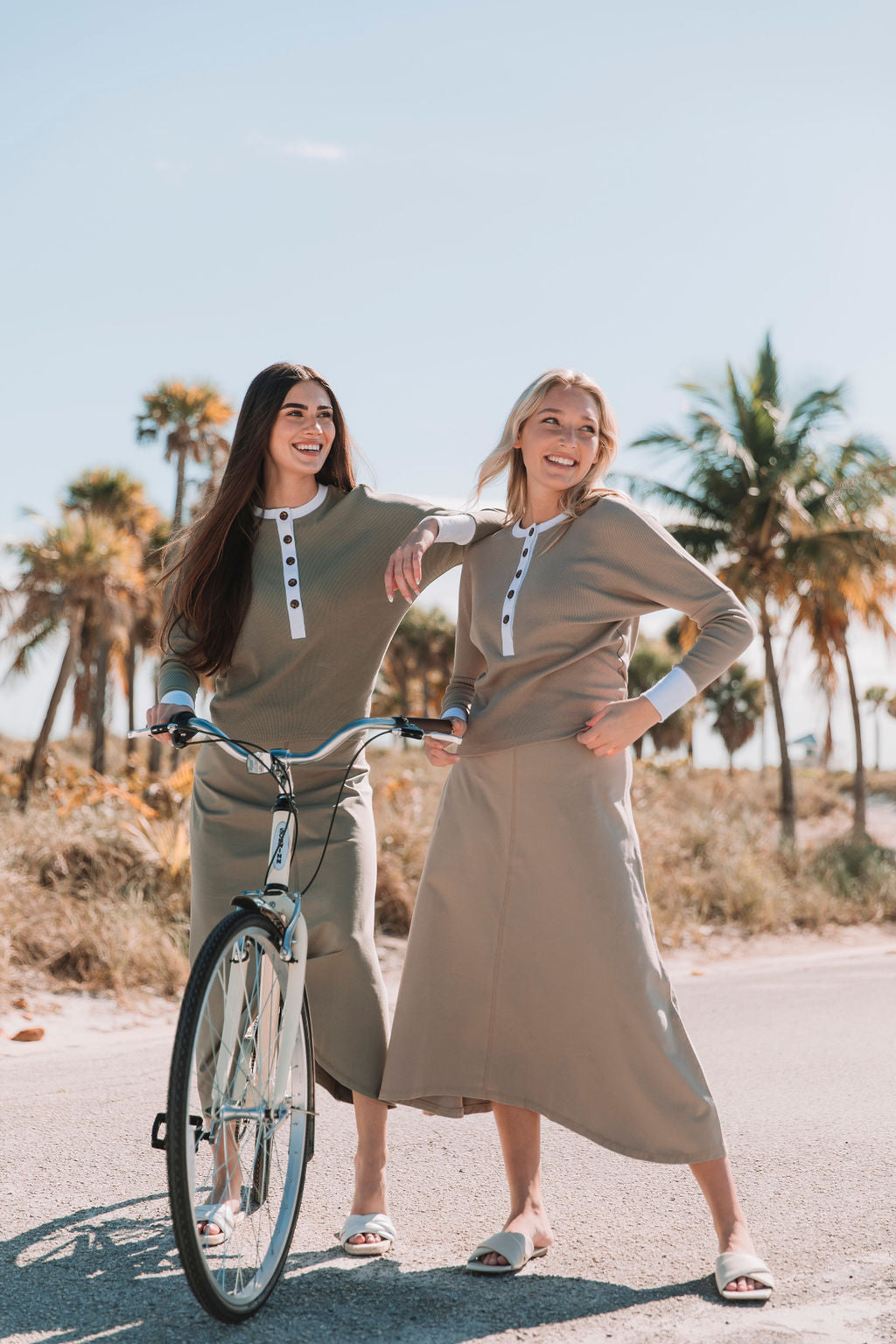 Models wearing the Cayman Skirt.