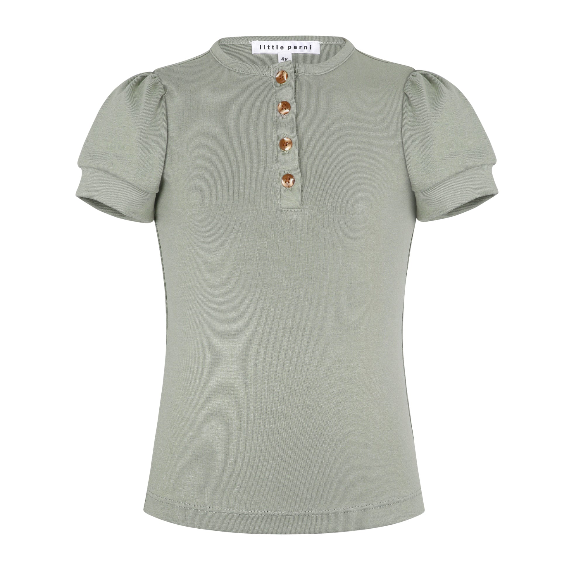 Girls Short Sleeve Henley T-Shirt