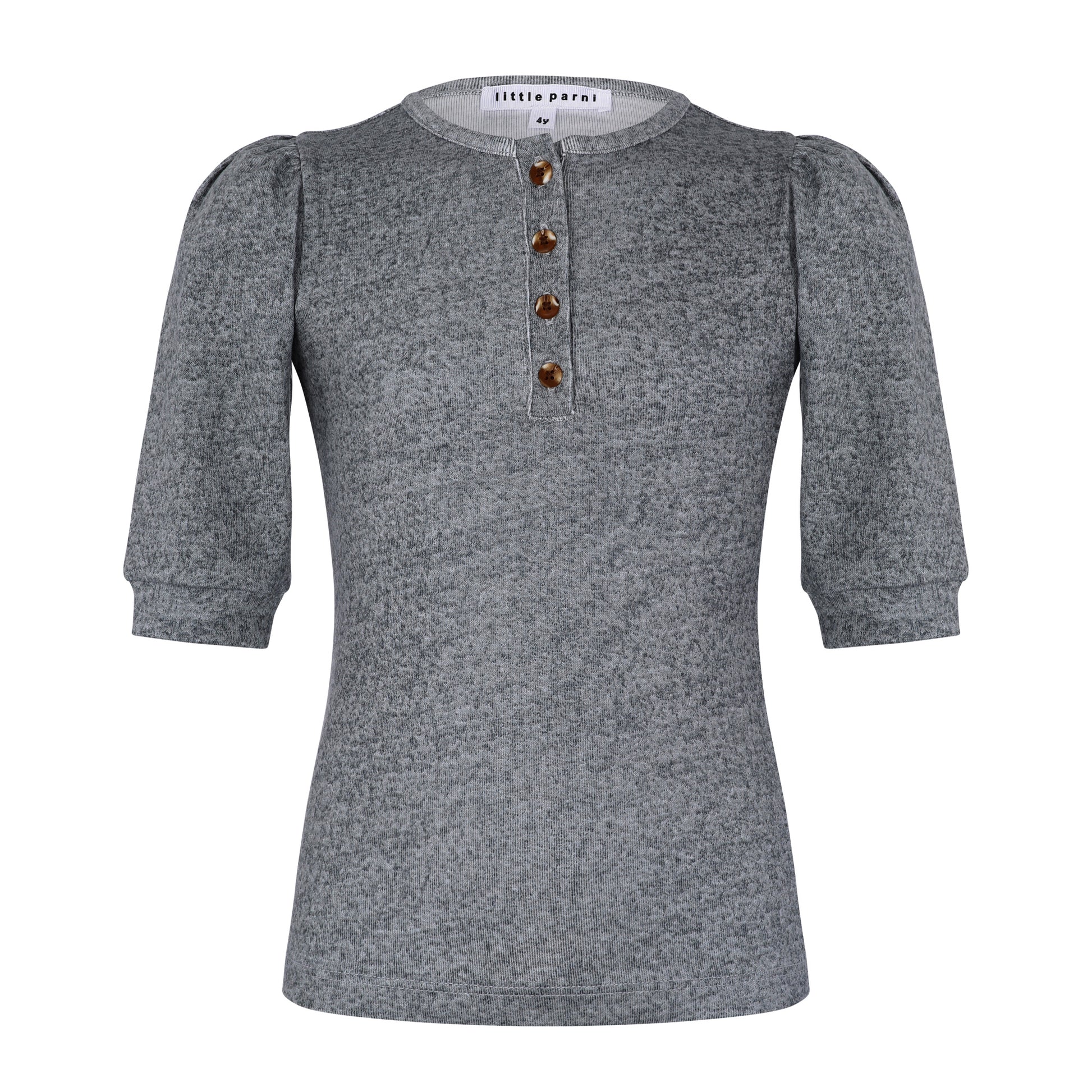 Girls 3/4 Sleeve Henley T-Shirt