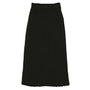 Pleated Knit Skirt in Black.