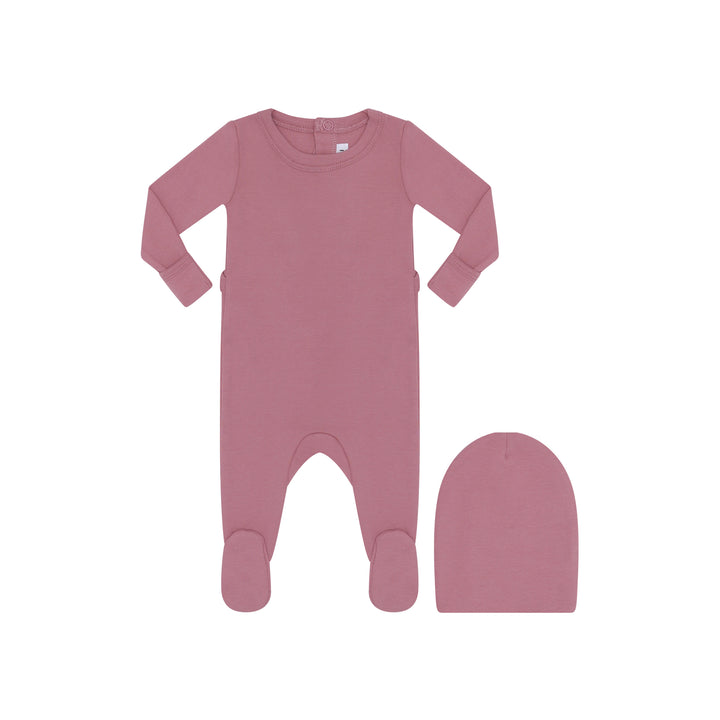 Solid Color Stretchy & Beanie Set