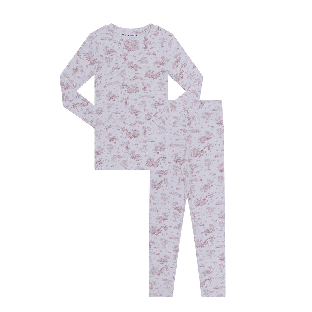 Toile Printed Kid's Pajamas