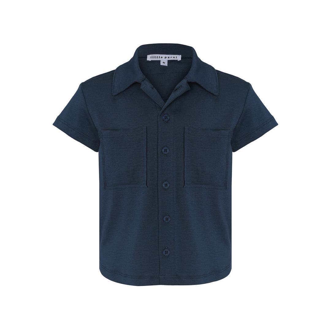 Soft Collared  Double Pocket Shirt