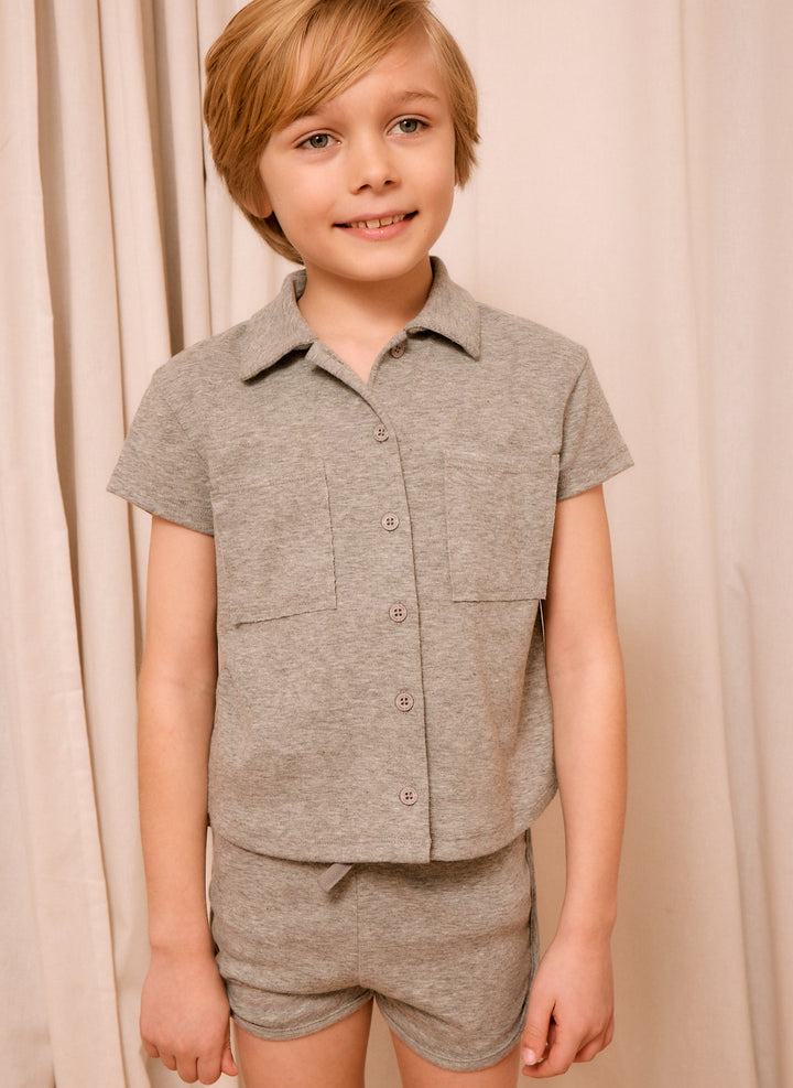 Soft Collared  Double Pocket Shirt