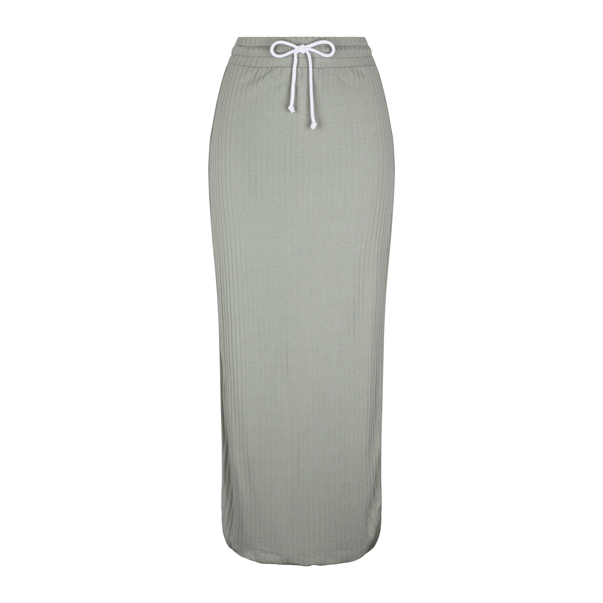 Midi Tie Skirt in Green.