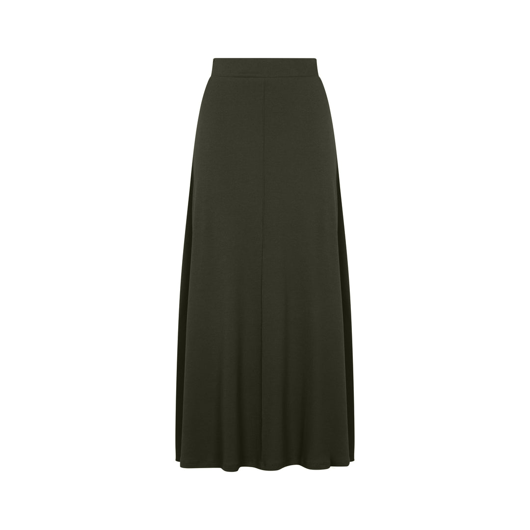 Ribbed Maxi Skirt with vein
