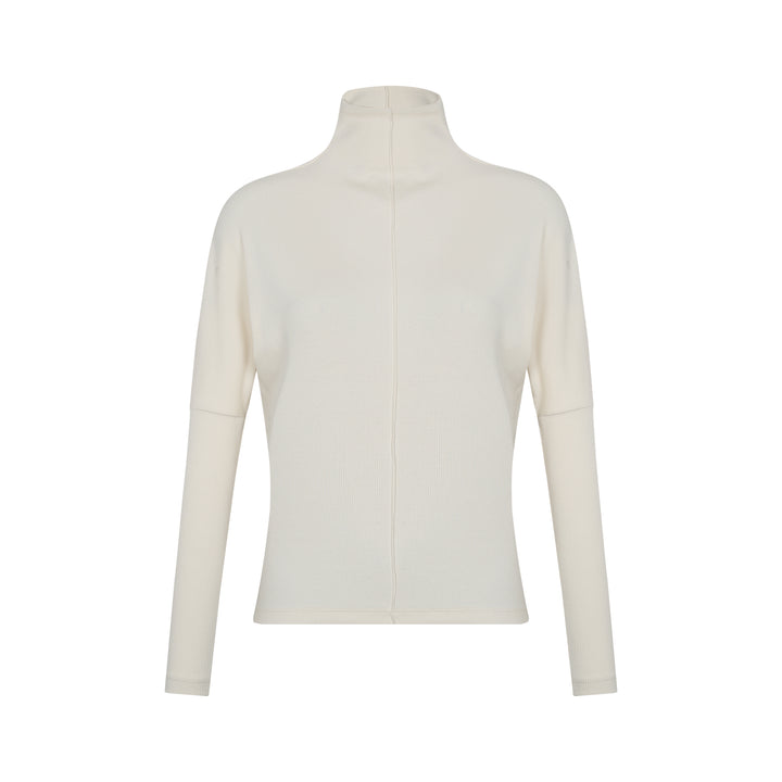 Ribbed Turtleneck Dolman with vein